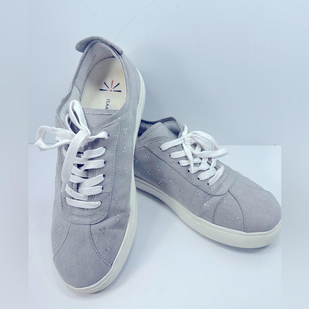 Isaac Mizrahi Live! Faux-Suede Lace-Up Fashion Sneaker - Size 9M